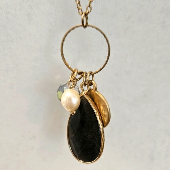 NWT'S - COWGIRL CONFETTI -  Faux Black Amethyst Bauble Necklace. - Picture 4 of 7